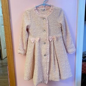 Nannette 2 piece knit metallic coat and dress